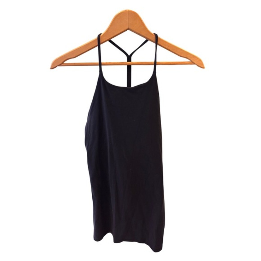 Lululemon Black Racerback Tank Top- high neck - Yoga‎ Size 6